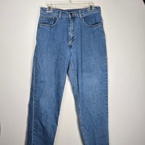 L.L.Bean Women's Blue Denim Jeans Classic Fit Straight Leg Cabincore normcore